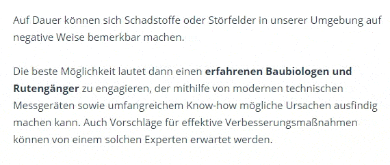 Schadstoffe Stoerfelder aus  Regensburg